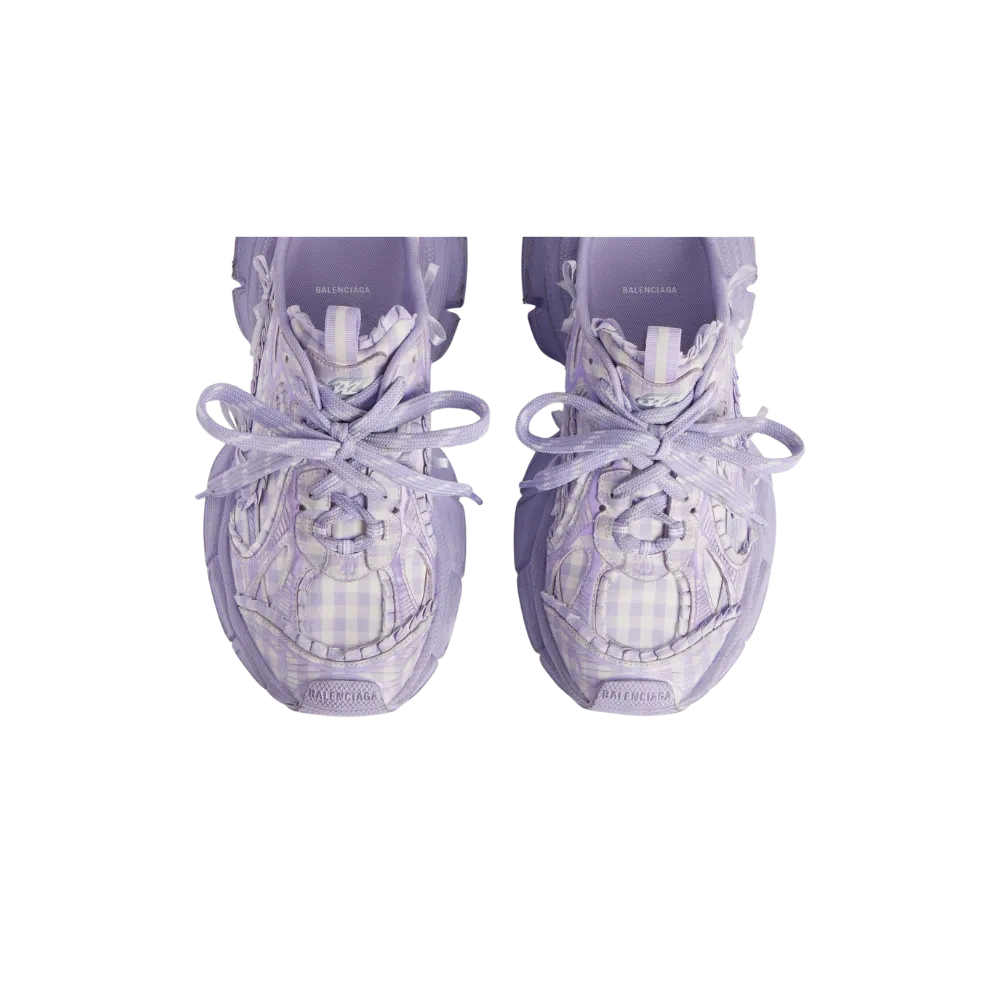 Balenciaga 3XL Check Mule In Lilac