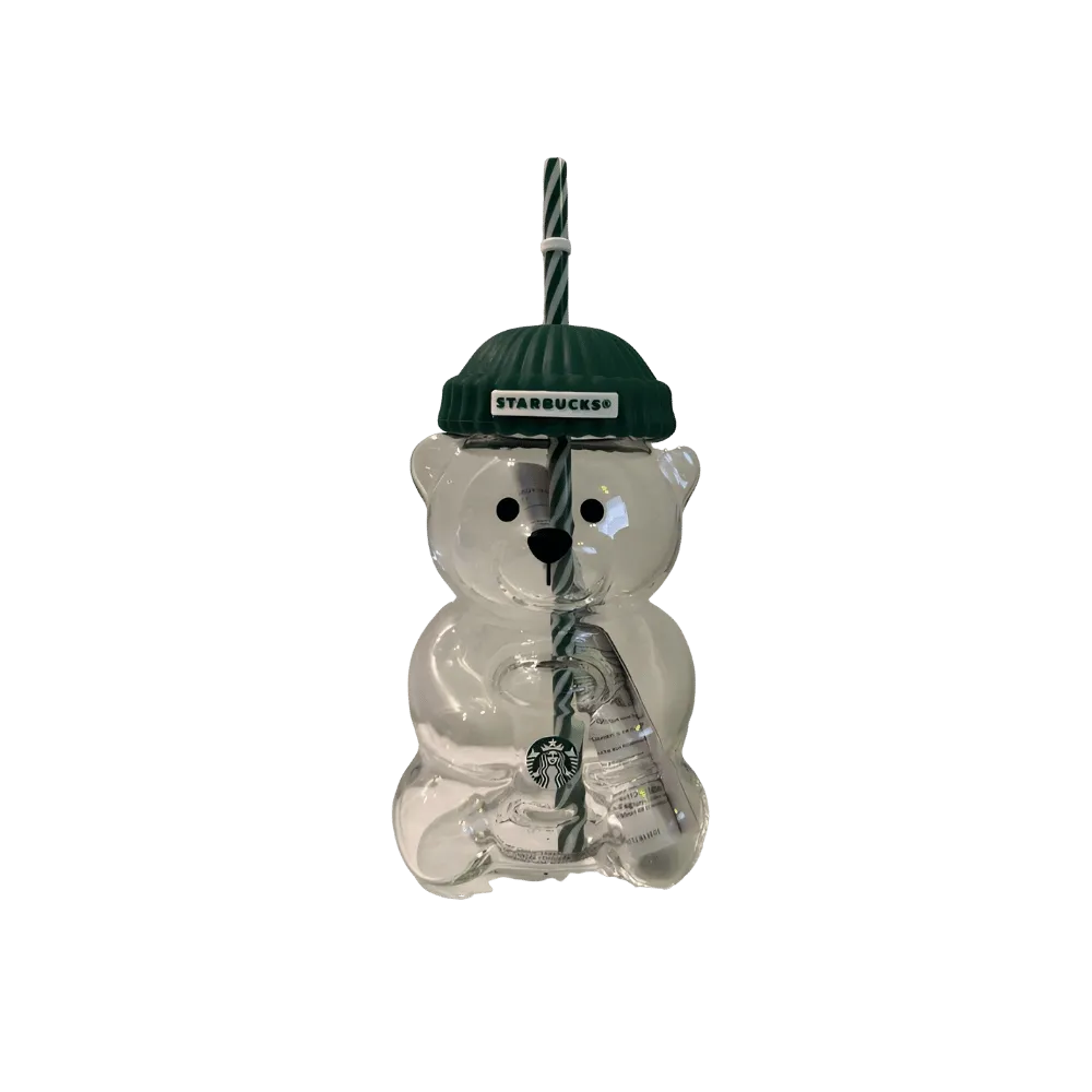 Starbucks Bear "Bearista" Glass Tumbler Cup