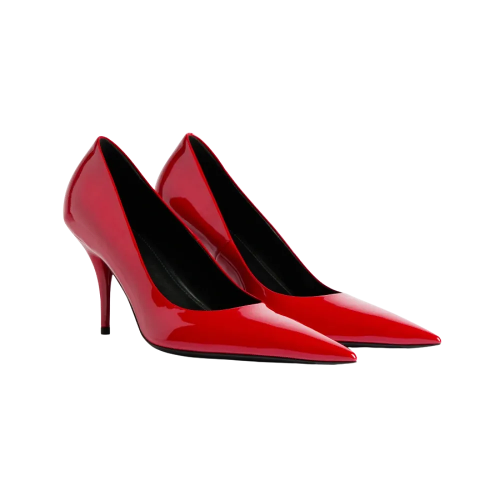 Balenciaga Avenue Pump In Cherry Red