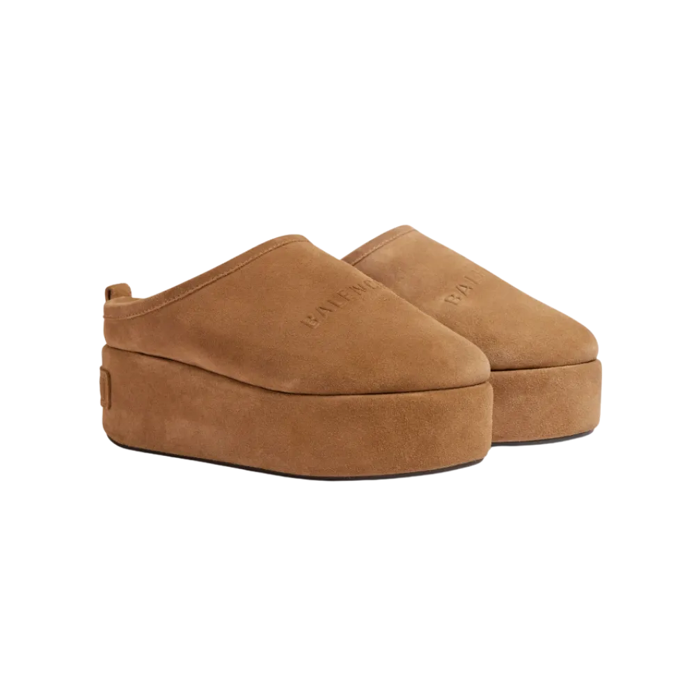 Balenciaga Alaska Soft Platform Mule In Brown