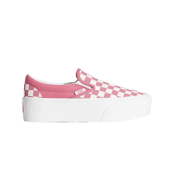 Vans Classic Slip-On Checkerboard Platform Shoe Mauvewood Pink