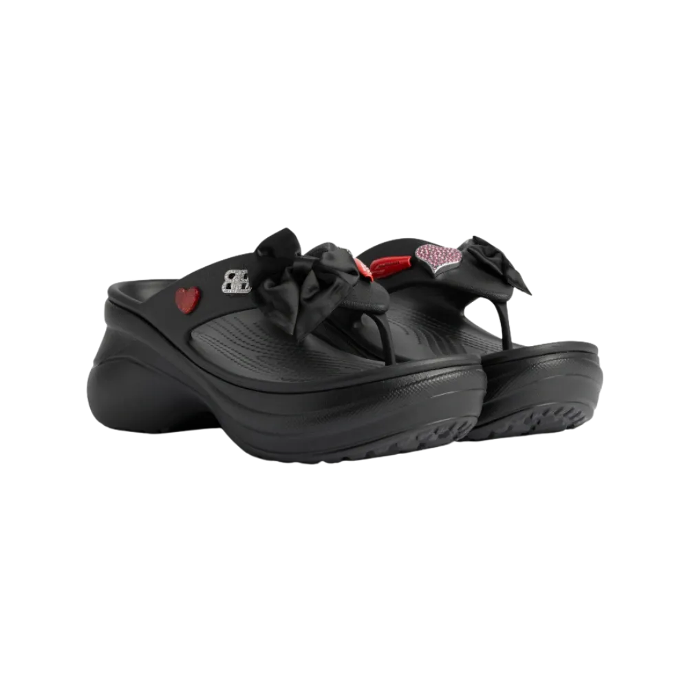 Balenciaga Crocs Thong Jibbitz In Black