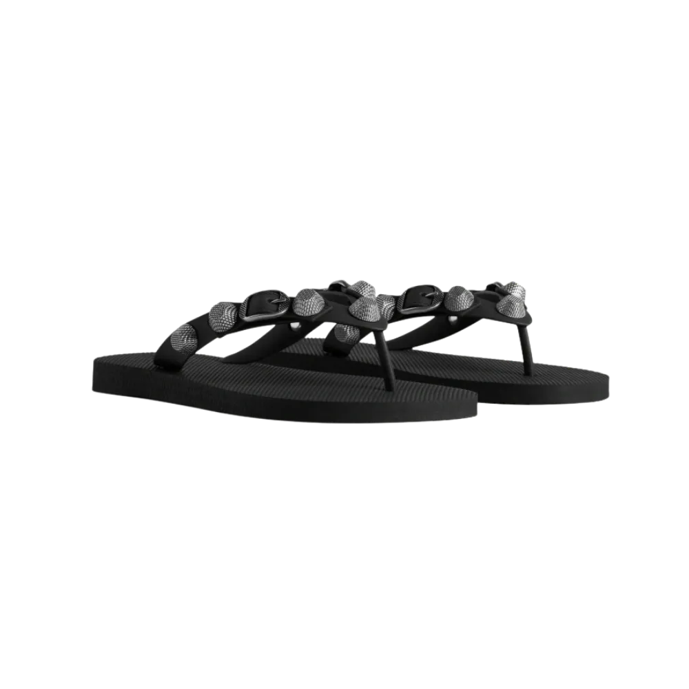 Balenciaga Cagole Thong Sandal In Black