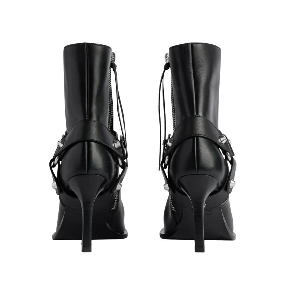 Balenciaga City Bootie With Harness In Black