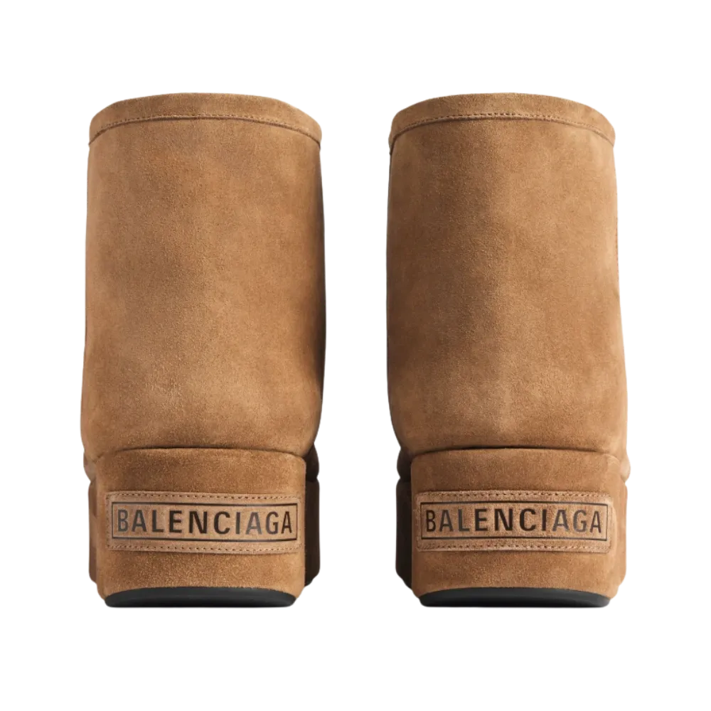 Balenciaga Alaska Platform Bootie In Brown