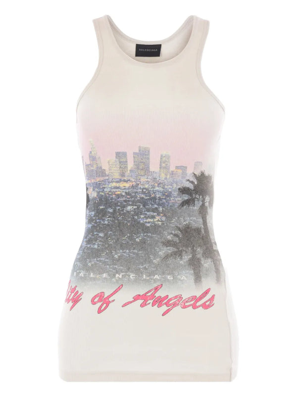 Balenciaga City Of Angels ribbed tank top