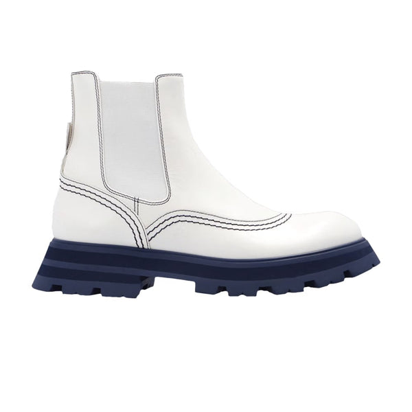 Alexander Mcqueen Alexander Mcqueen Wmns Wander Chelsea Boot 'white Navy'