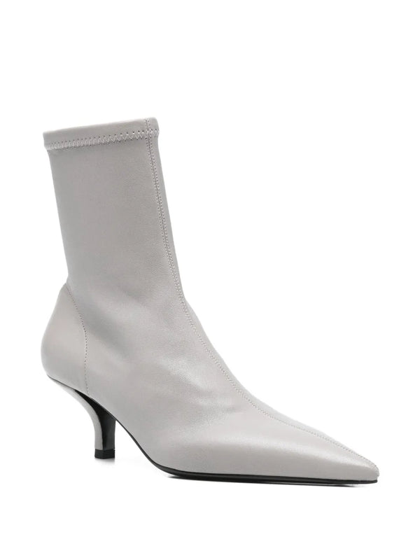 Balmain Balmain Pointed-Toe Leather Boots