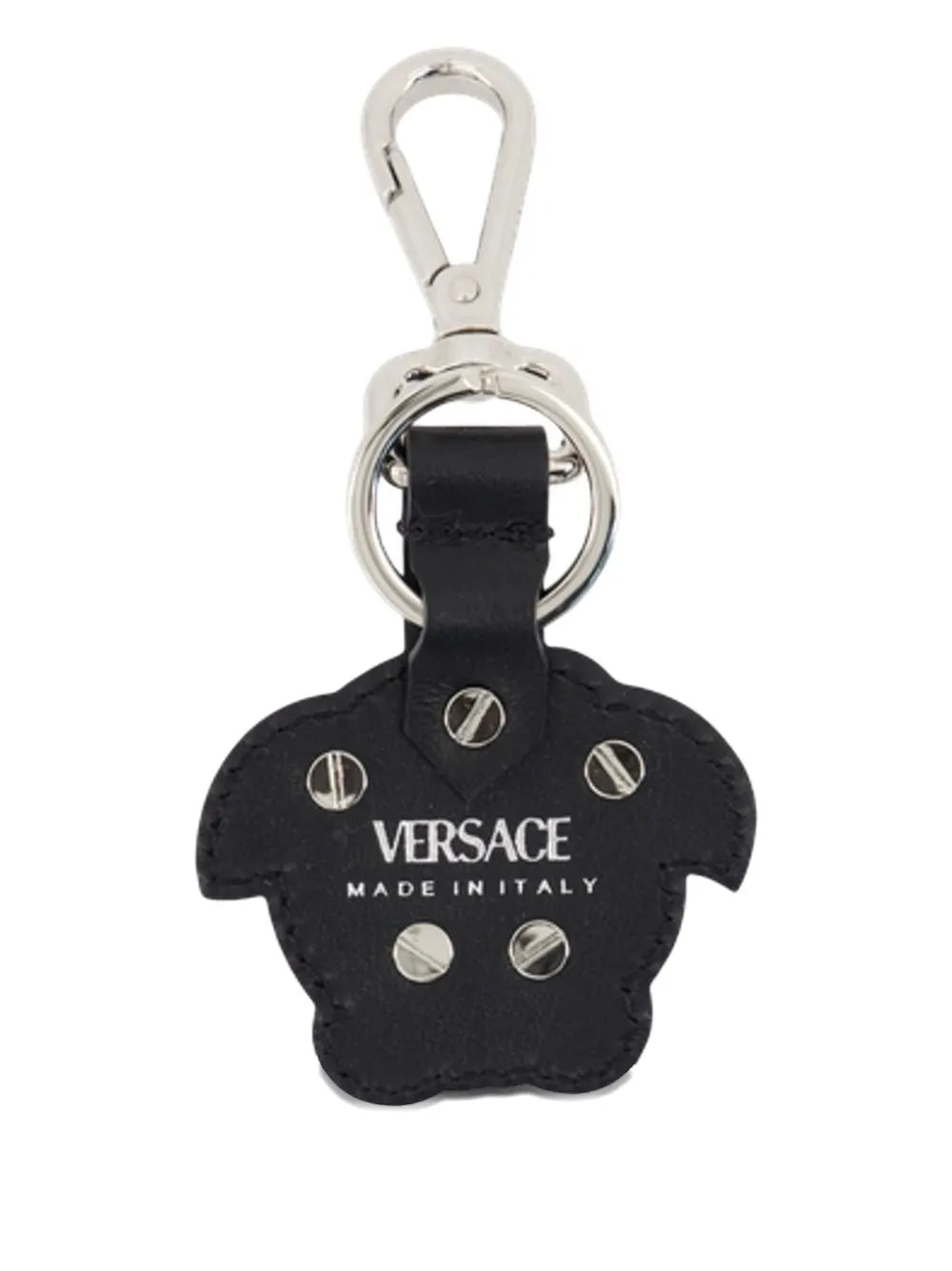 Versace Medusa Head leather keyring