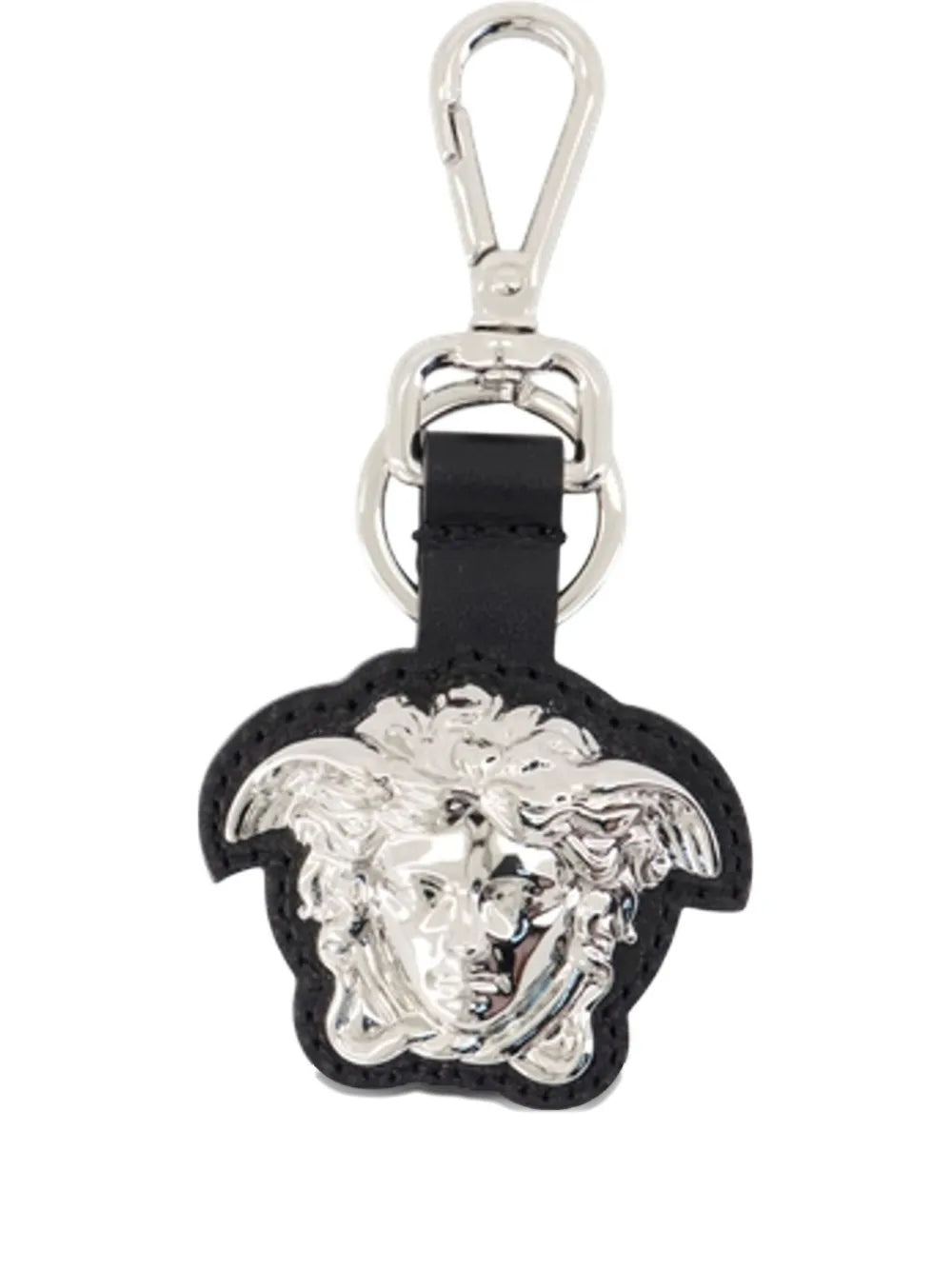 Versace Medusa Head leather keyring