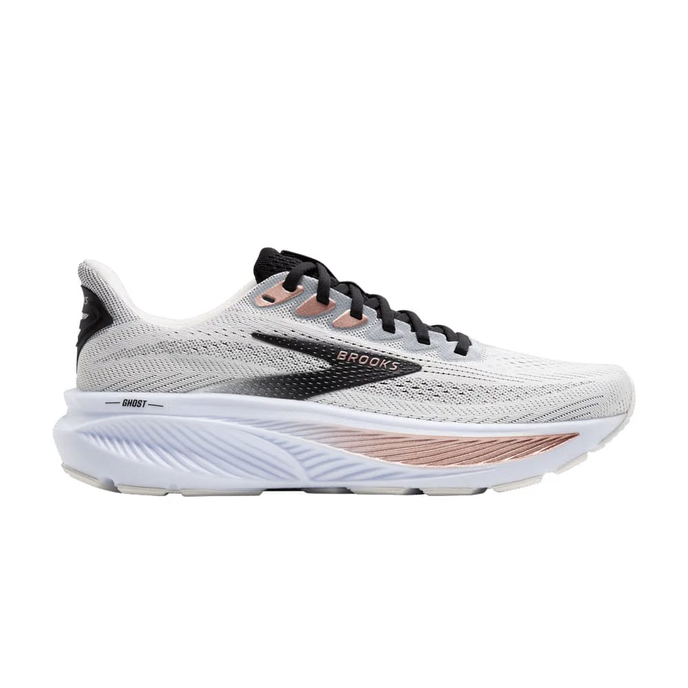 Brooks Brooks Wmns Ghost 17 'white Black Rose Gold'