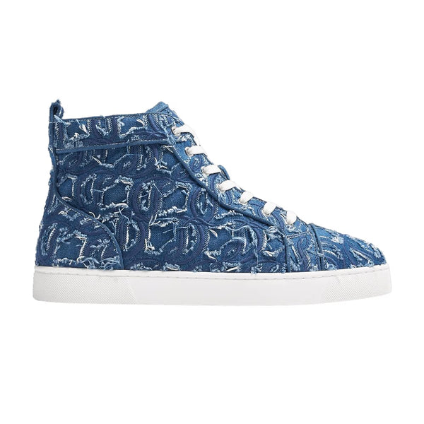 Christian Louboutin Christian Louboutin Louis Flat High Denim Embroidered