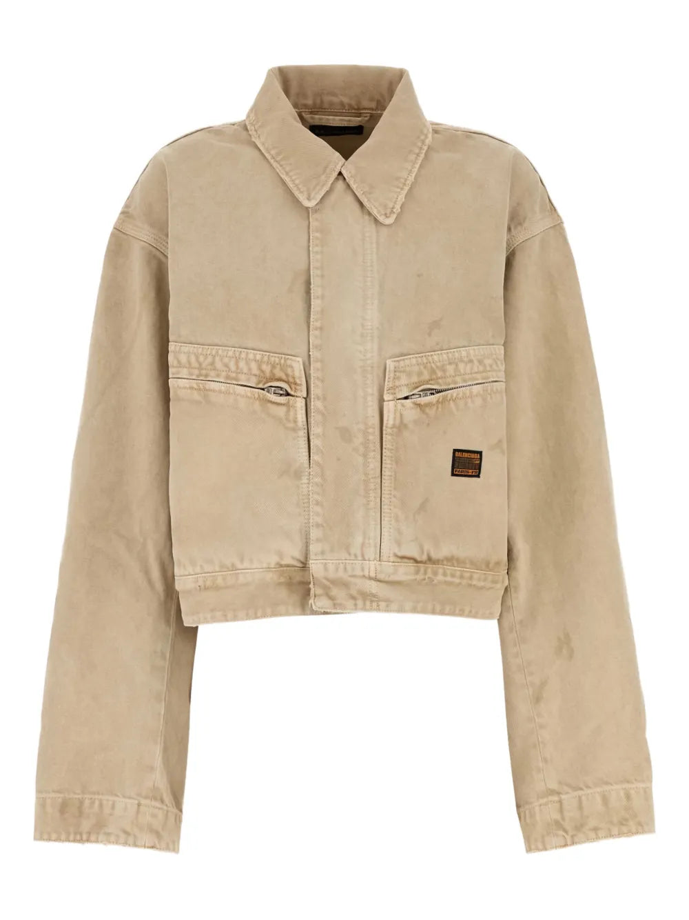 Balenciaga zipped-pocket long-sleeves denim jacket