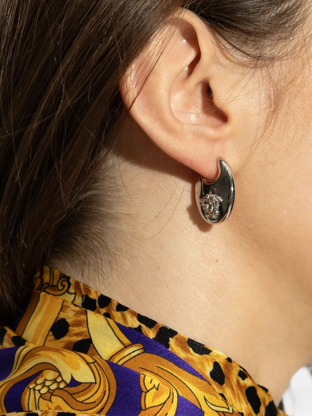 Versace Medusa-head hoop earrings