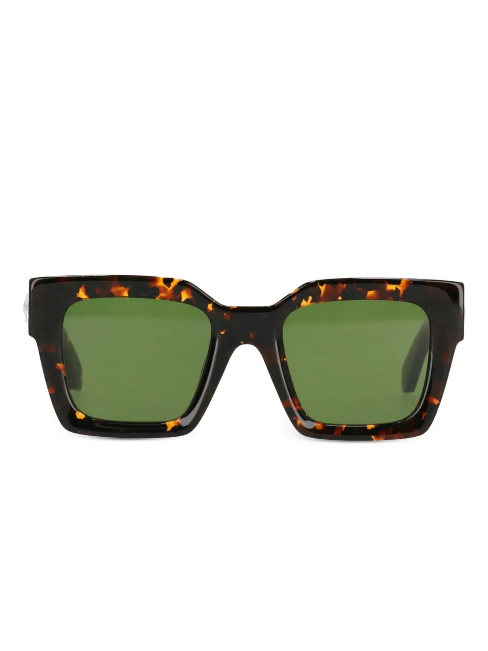 Off-White tortoiseshell geometric-frame sunglasses