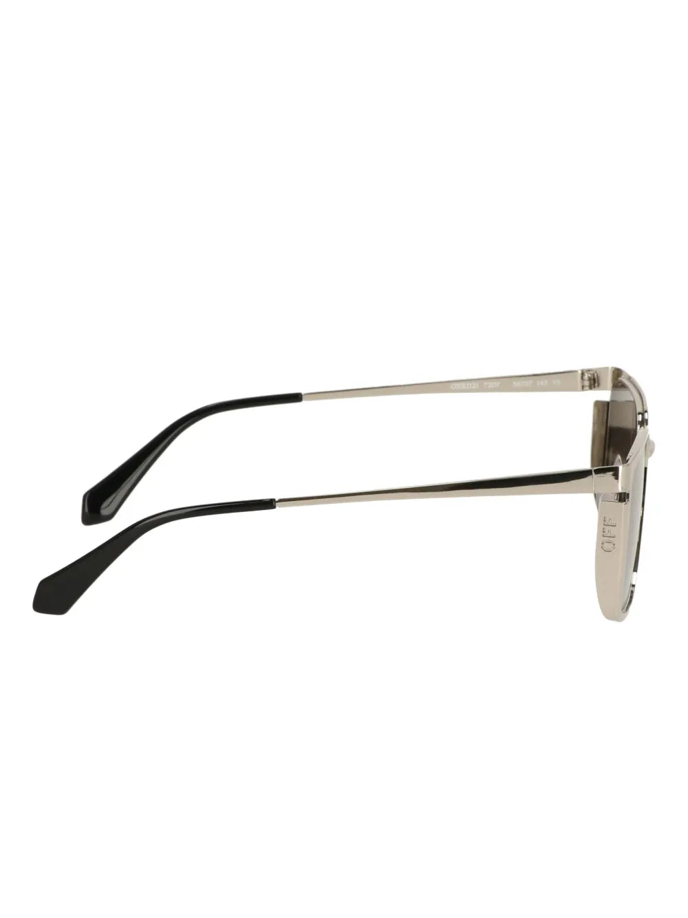 Off-White metallic-effect rectangle-frame sunglasses