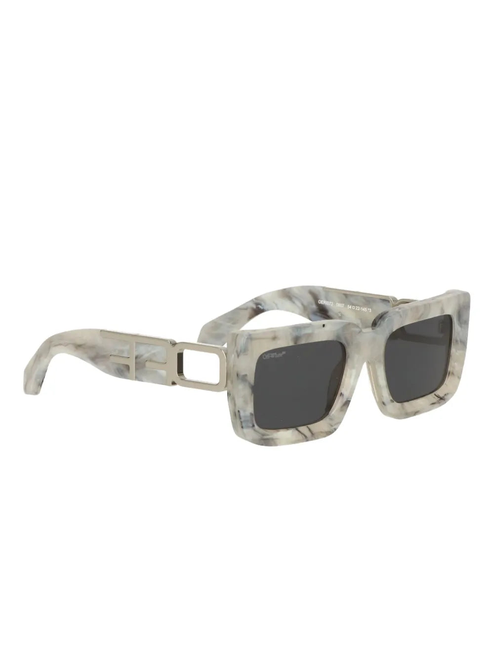 Off-White marble-effect square-frame sunglasses