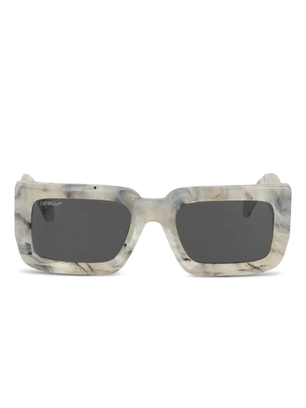 Off-White marble-effect square-frame sunglasses