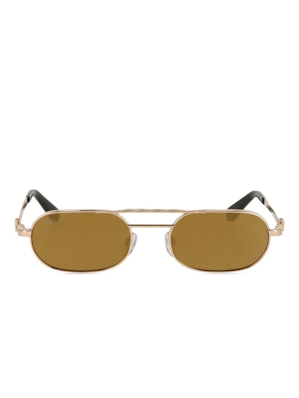 Off-White oval-frame double-bridge sunglasses