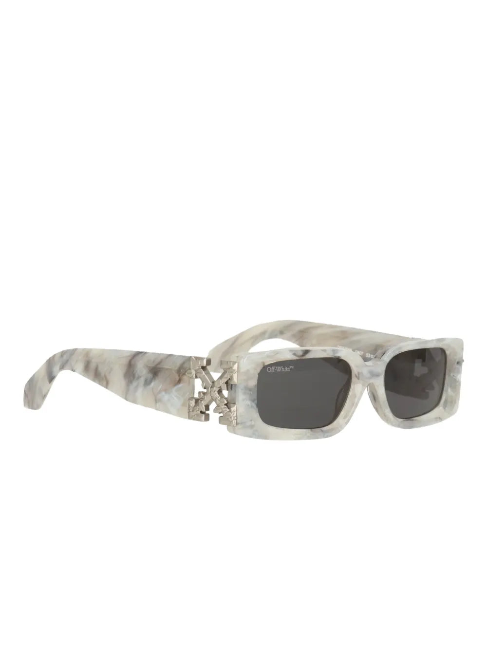 Off-White marbled-effect arrow-logo sunglasses