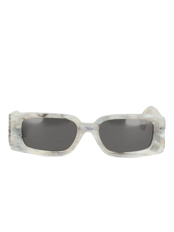 Off-White marbled-effect arrow-logo sunglasses