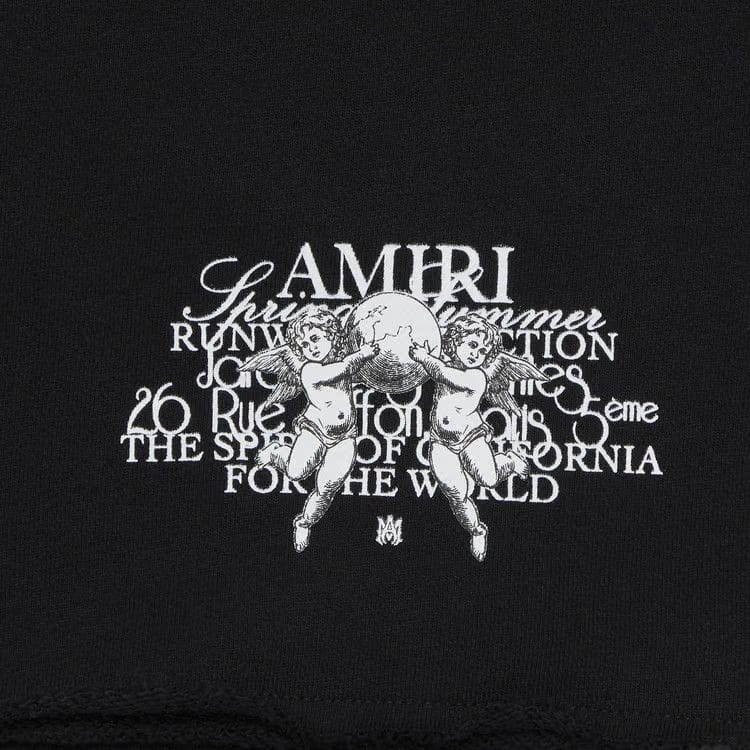 Amiri Amiri Cherub Text Sweatshort Black
