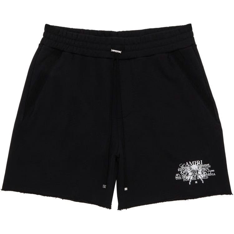 Amiri Amiri Cherub Text Sweatshort Black