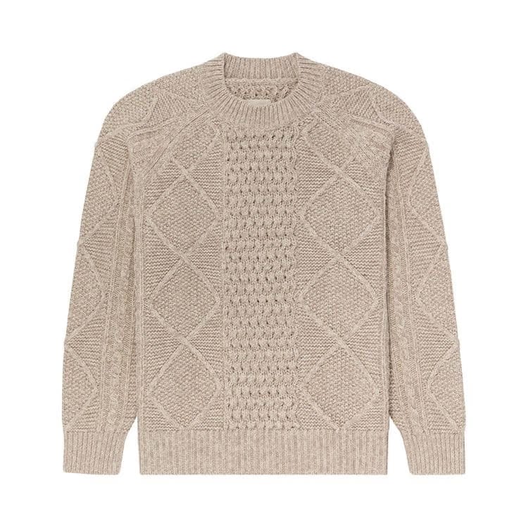 Aimé Leon Dore Aimé Leon Dore Cable Crewneck Sweater Oatmeal