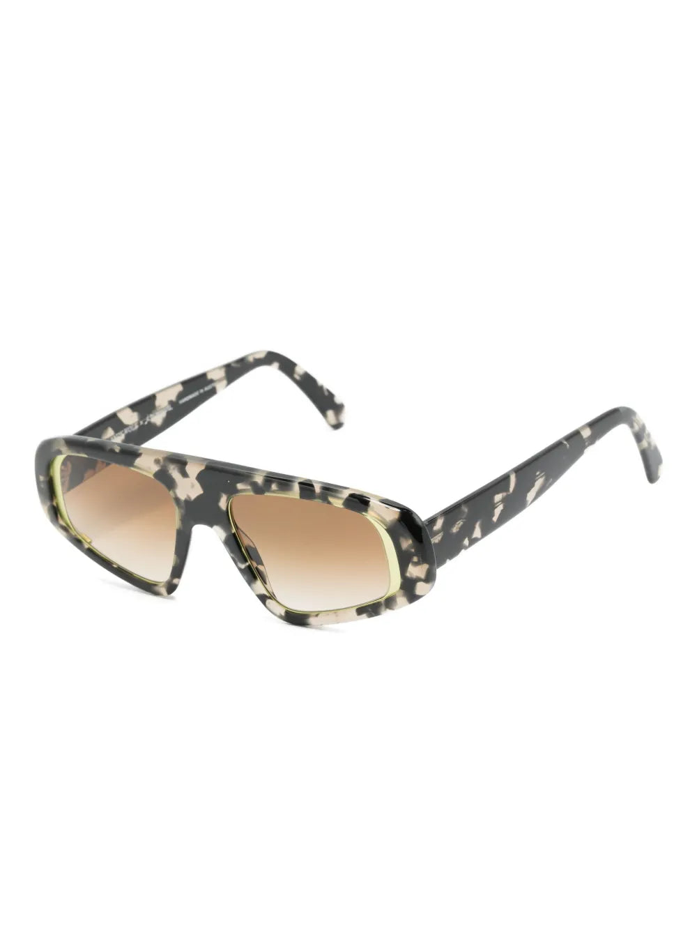 Off-White tortoiseshell geometric-frame sunglasses