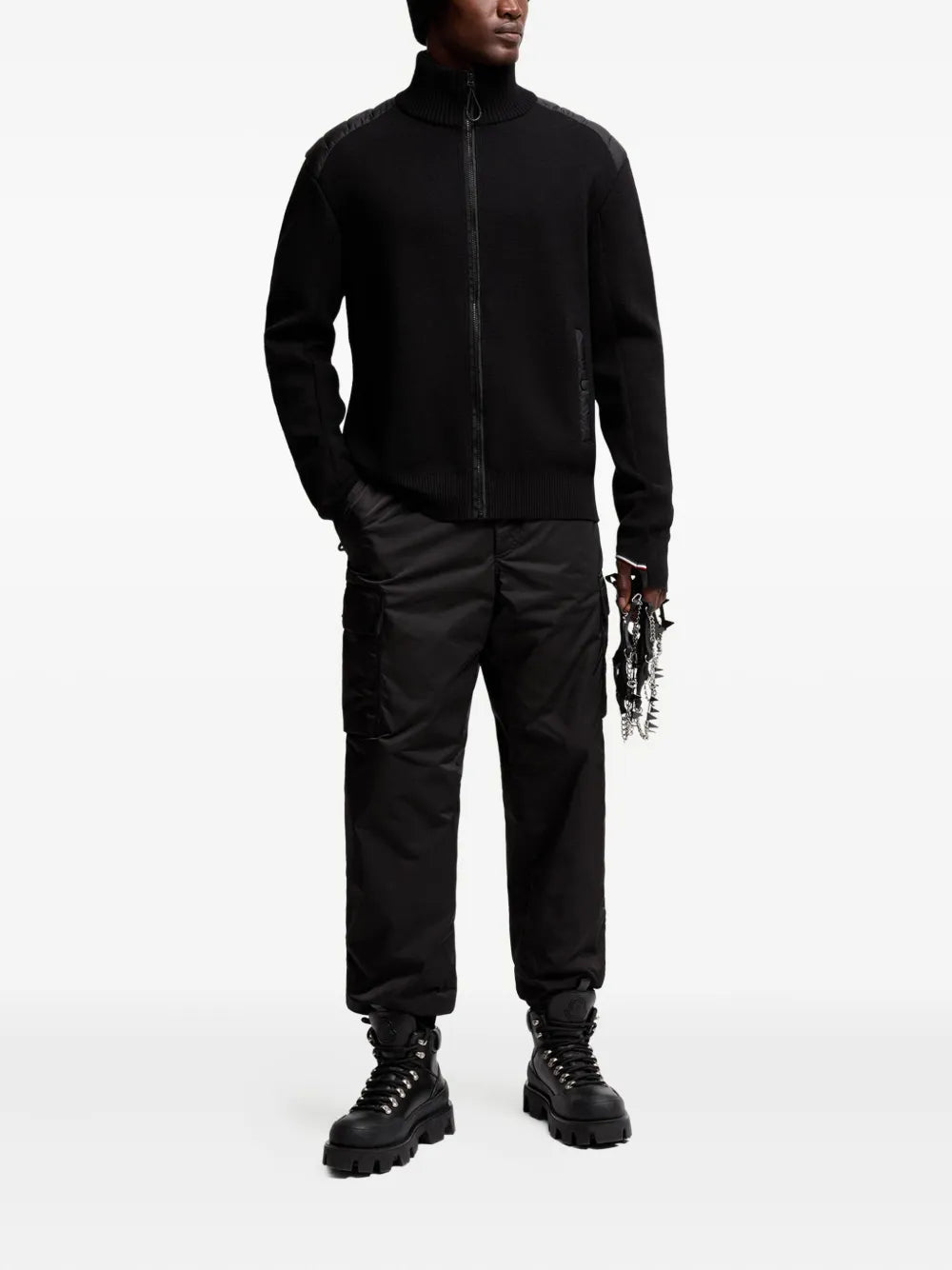 Moncler Grenoble Moncler Grenoble Zip Shoulder-Panel Cardigan