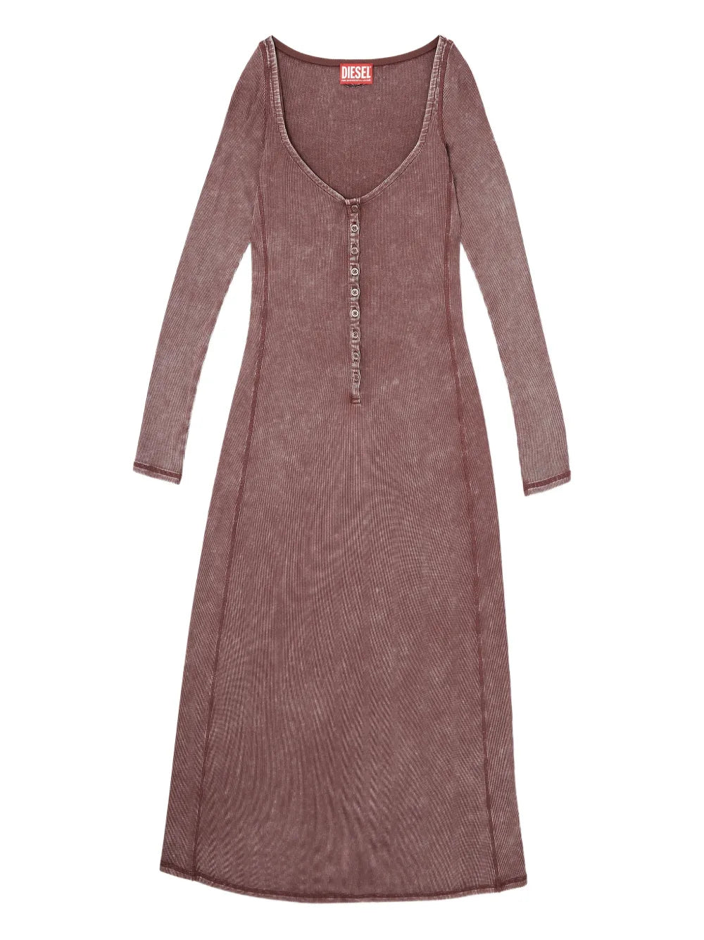 Diesel Diesel D-Ley Ribbed Buttoned Midi Dress