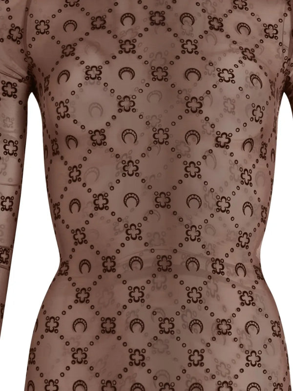 Marine Serre Marine Serre Patterned Long-Sleeve Top