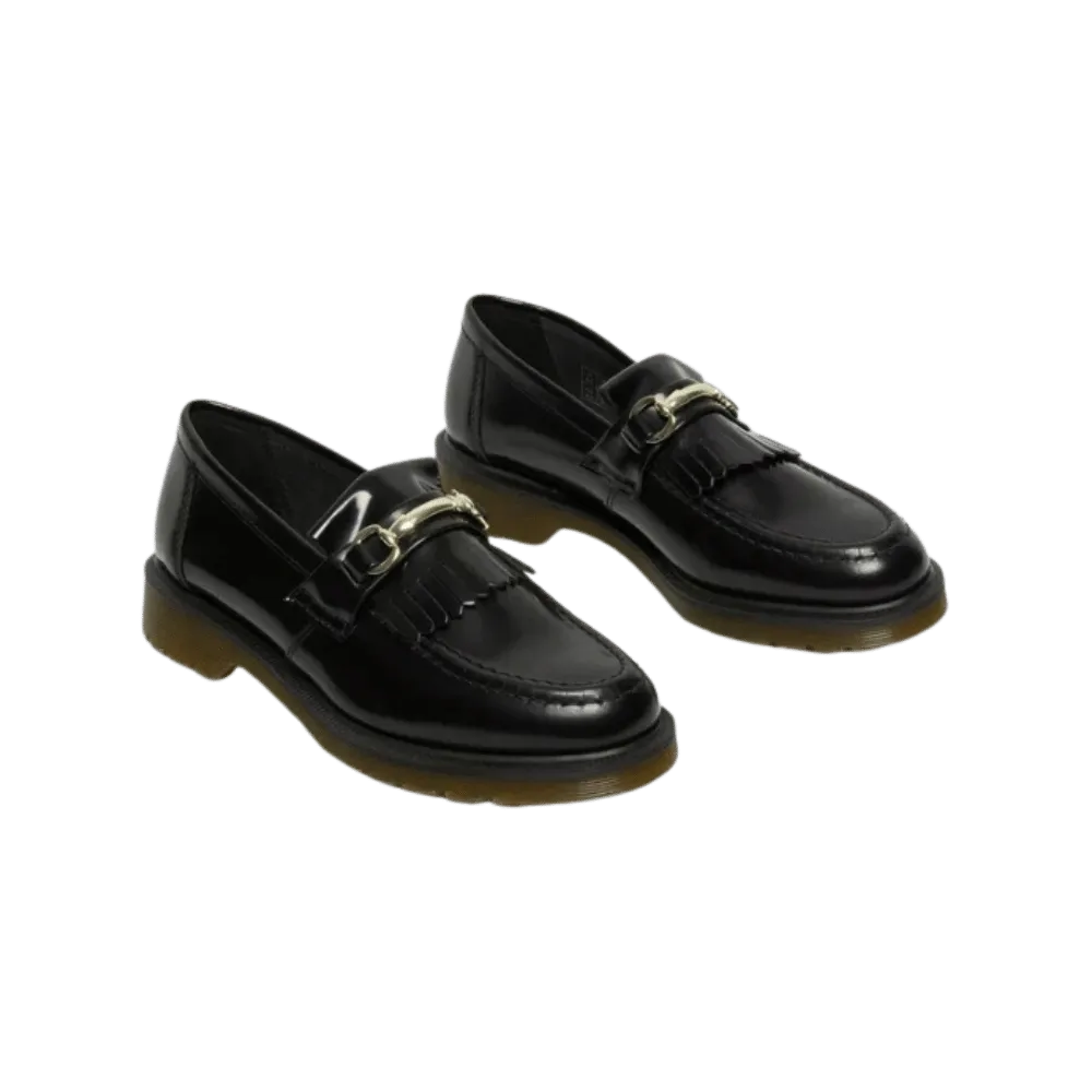 Dr Martens Snaffle Smooth Leather Kiltie Loafers Black
