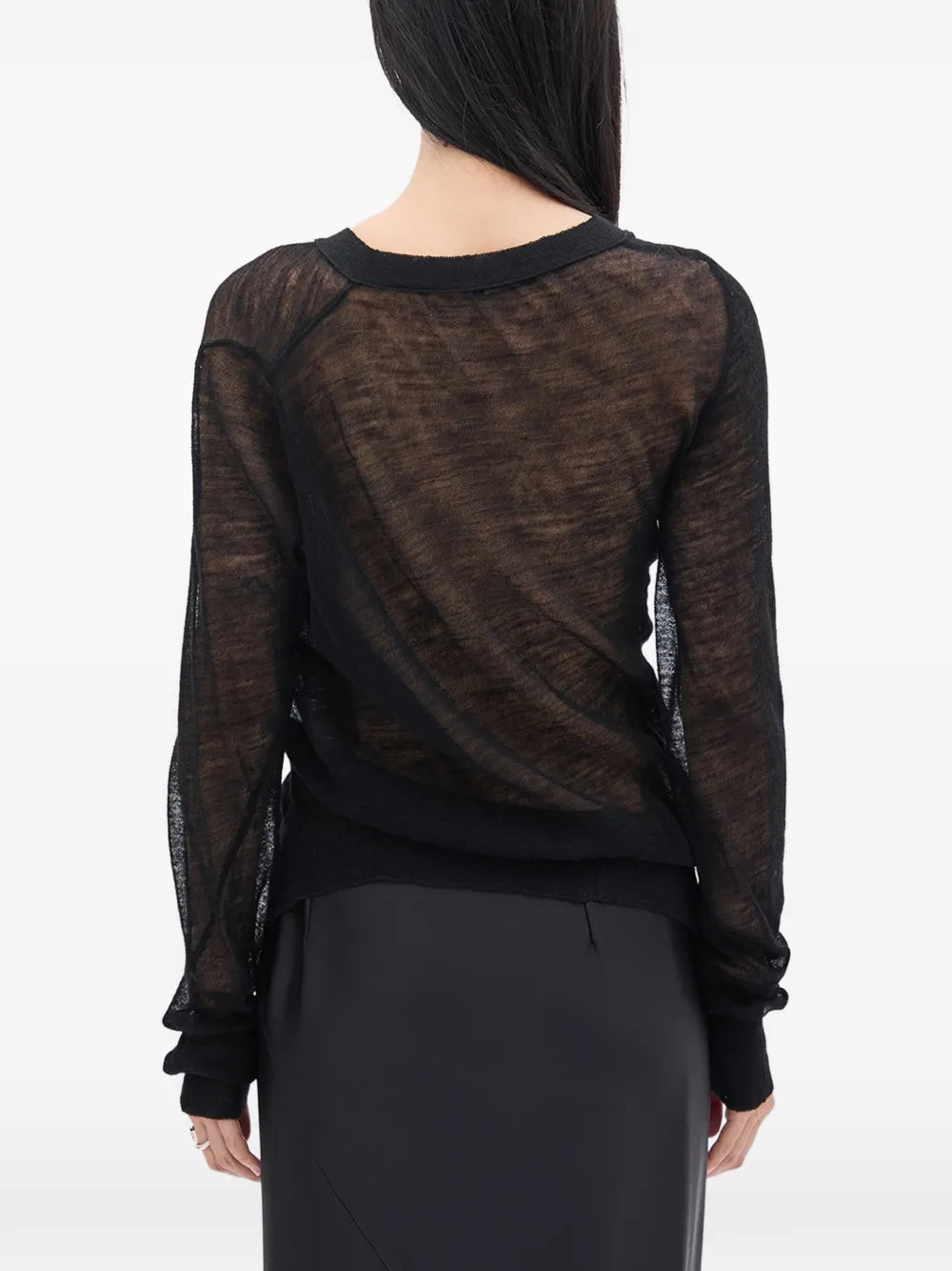 Ann Demeulemeester Ann Demeulemeester Crepe Wool Cardigan