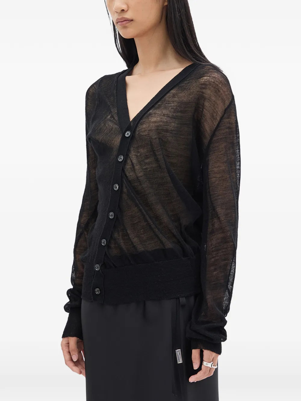 Ann Demeulemeester Ann Demeulemeester Crepe Wool Cardigan
