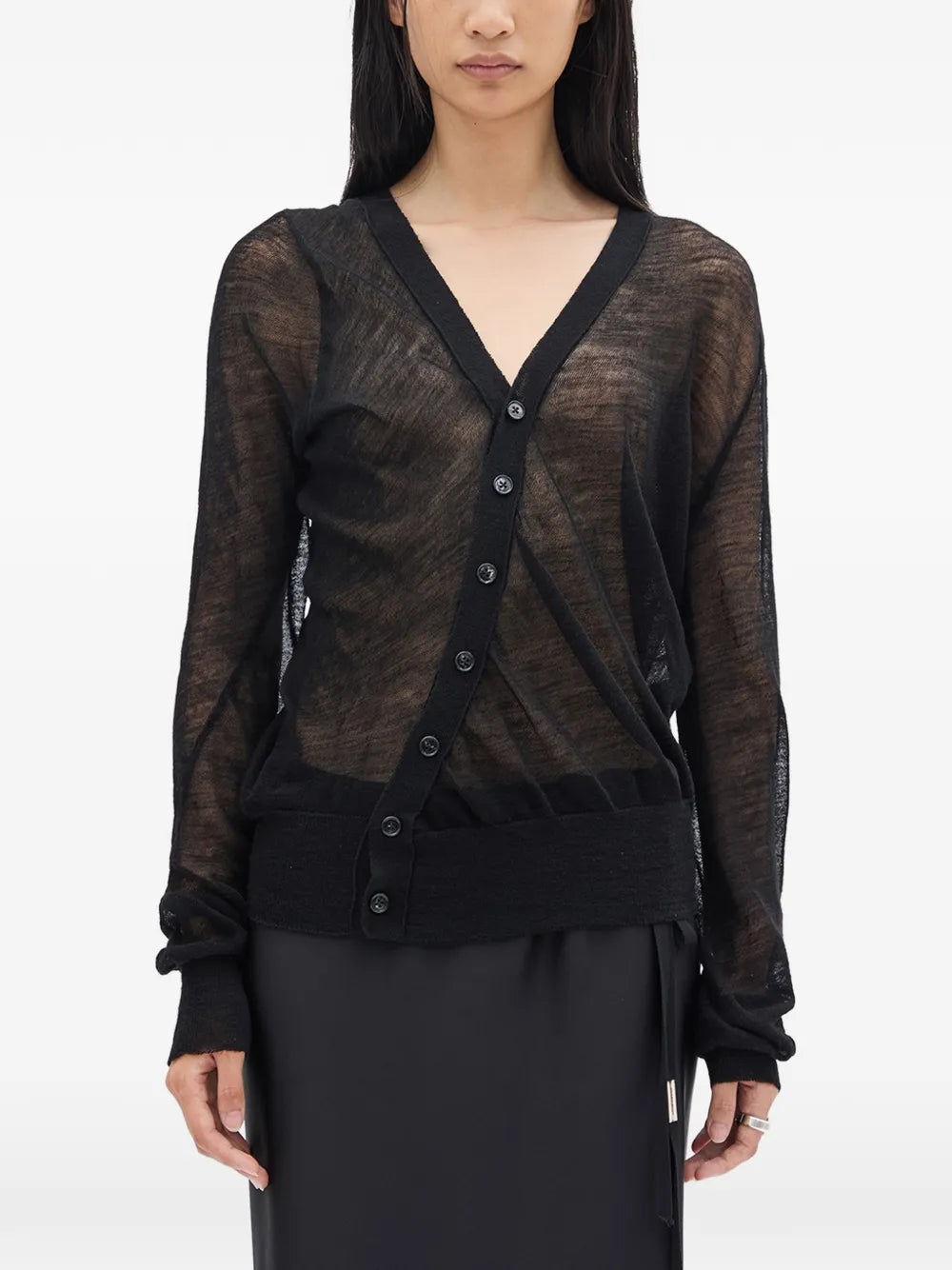 Ann Demeulemeester Ann Demeulemeester Crepe Wool Cardigan
