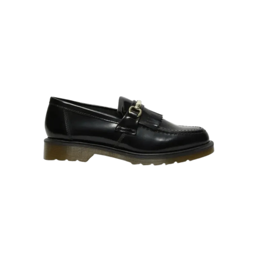 Dr Martens Snaffle Smooth Leather Kiltie Loafers Black