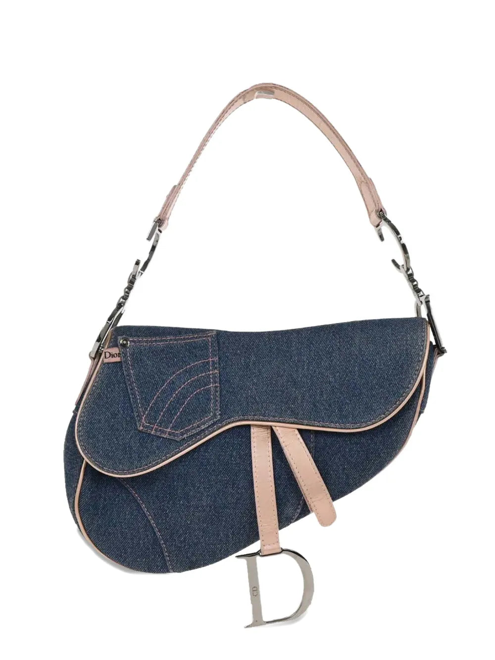 Christian Dior Christian Dior 2002 Saddle Denim Handbag