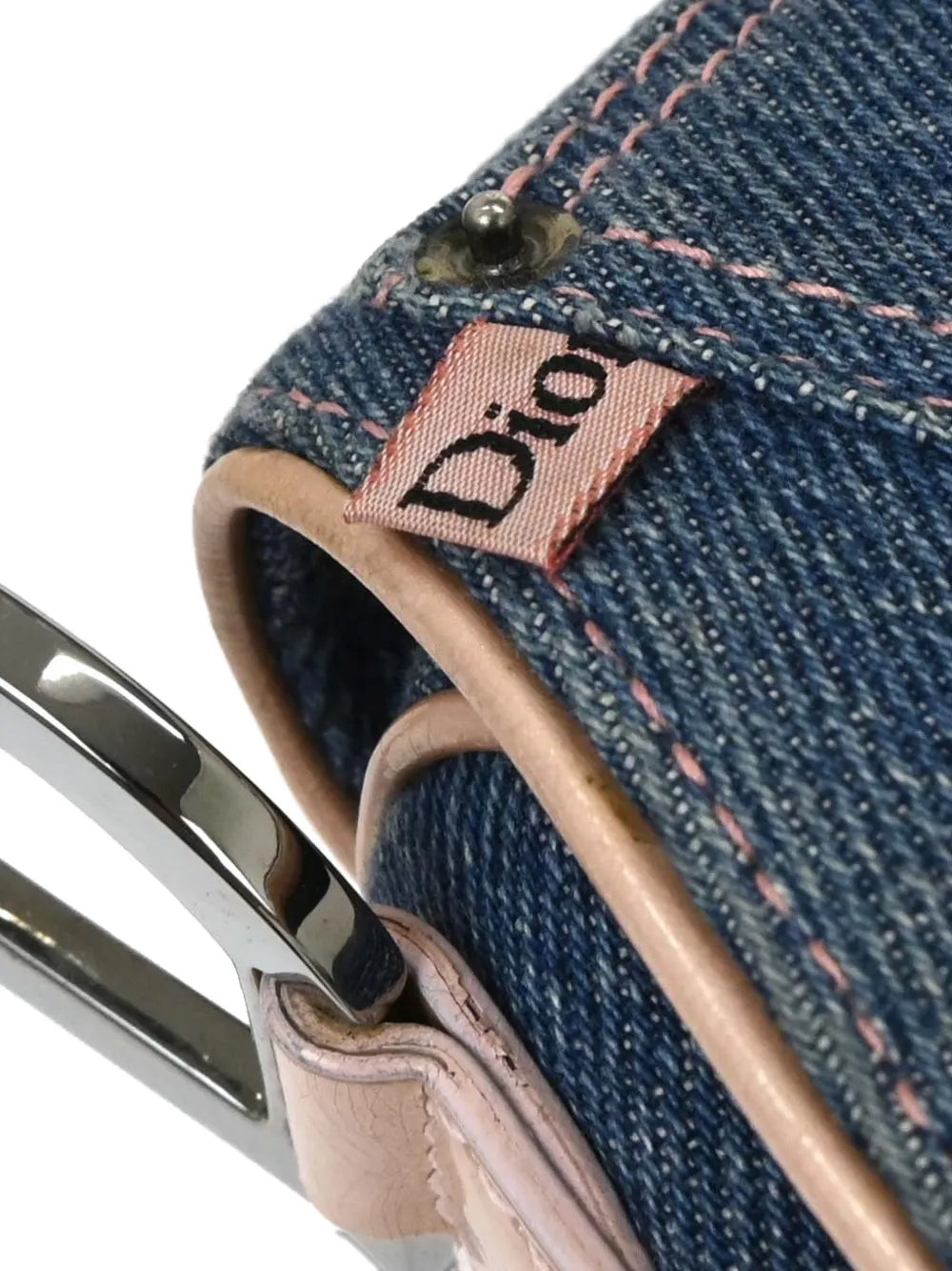 Christian Dior Christian Dior 2002 Saddle Denim Handbag