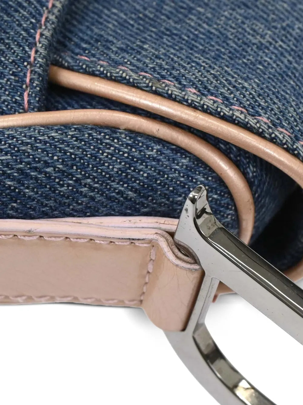 Christian Dior Christian Dior 2002 Saddle Denim Handbag