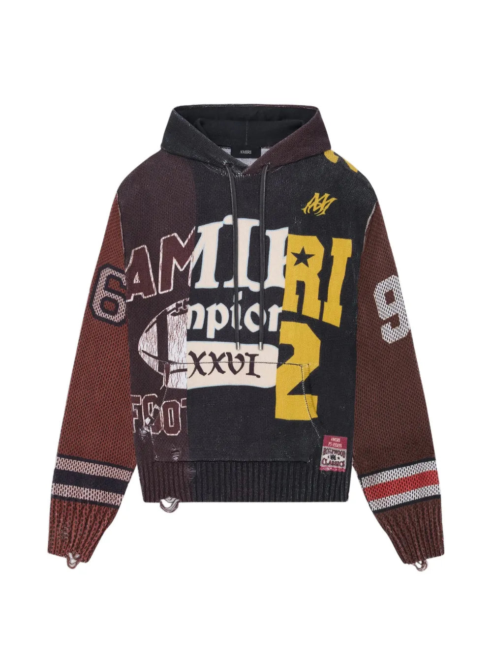 Amiri Amiri Spliced Cotton Hoodie