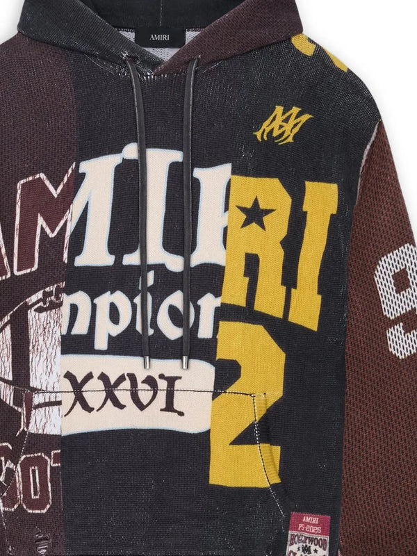 Amiri Amiri Spliced Cotton Hoodie