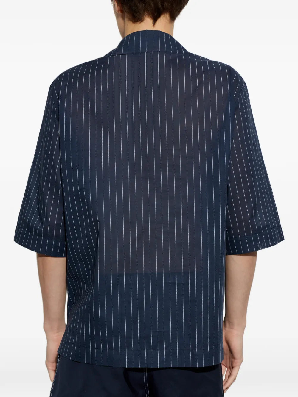 Balmain Balmain Pinstripe V-Neck T-Shirt