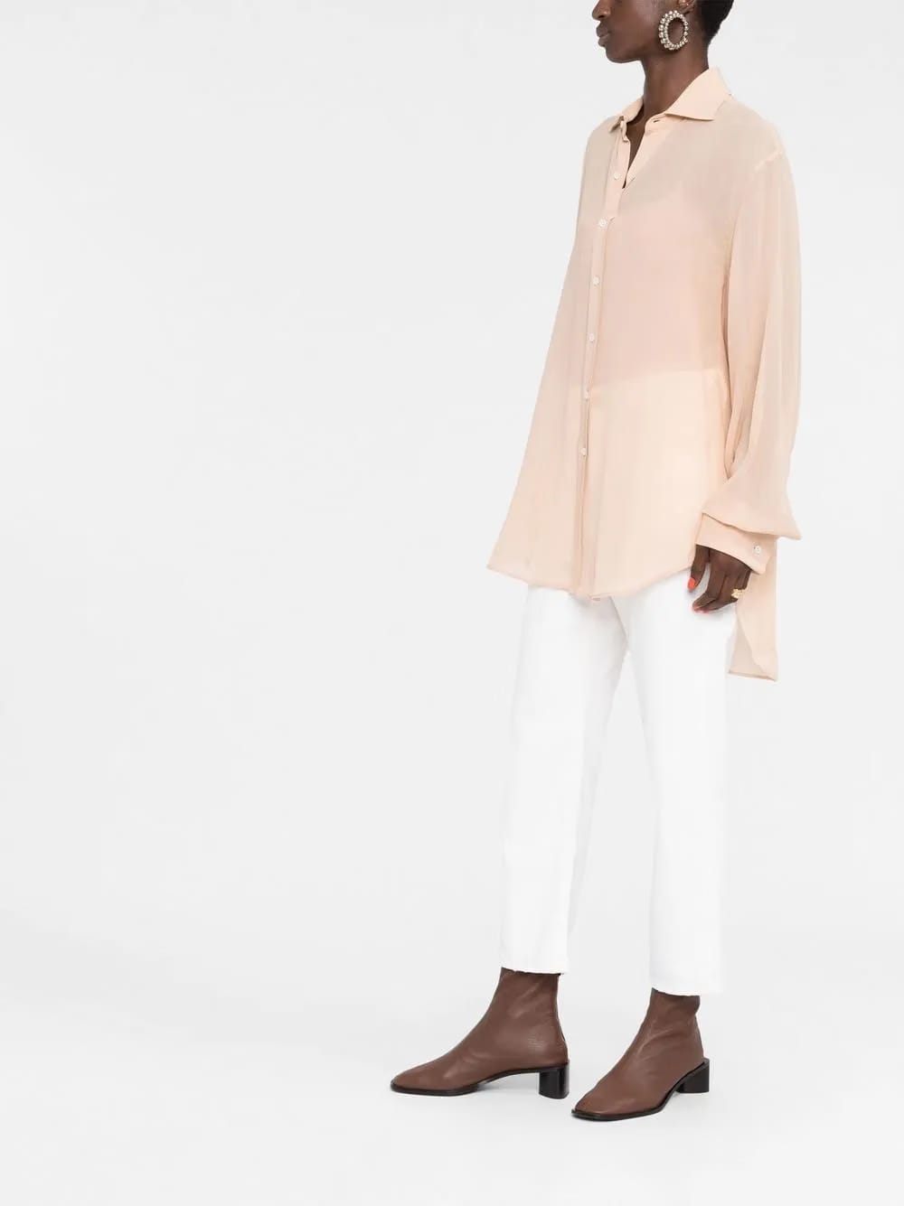Maison Margiela Maison Margiela Four-Stitch Silk Shirt