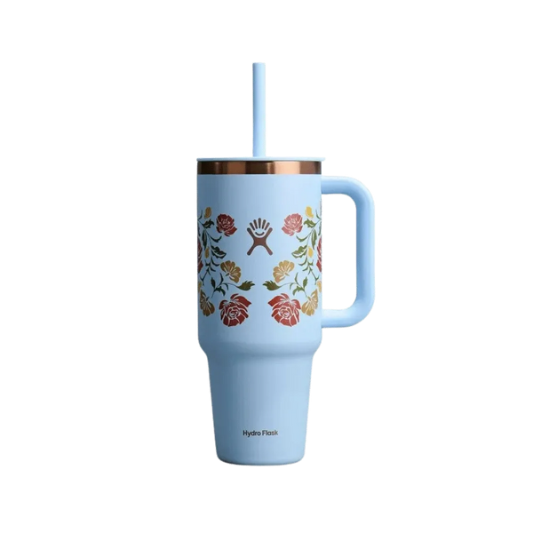 Hydro Flask 40 OZ Travel Tumbler Western Light Blue