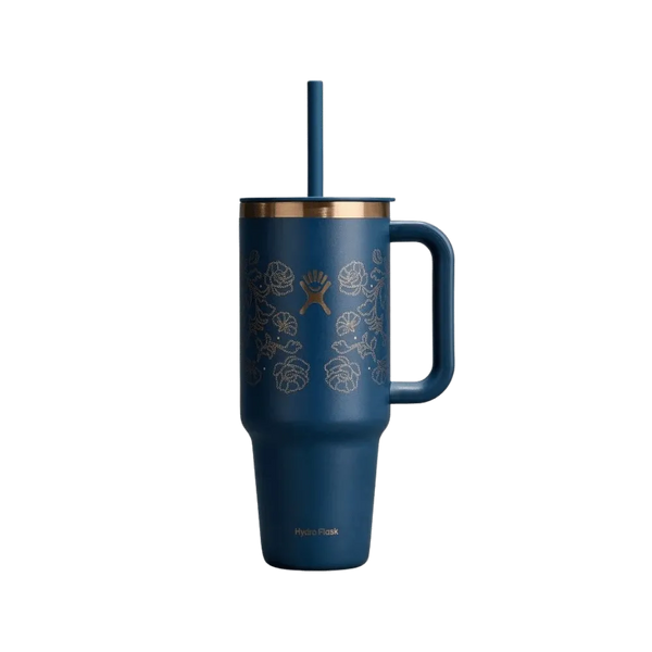 Hydro Flask 40 OZ Travel Tumbler Western Dark Blue