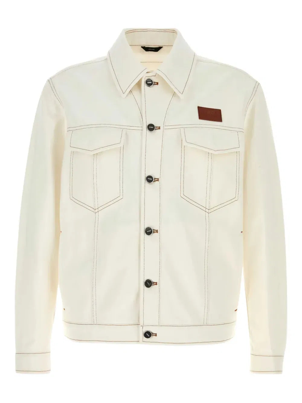 Fendi Fendi Jeans Contrast-Stitch Denim Jacket
