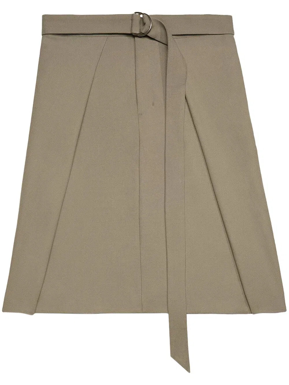 Ami Paris Ami Paris Belted Wool Midi Skirt