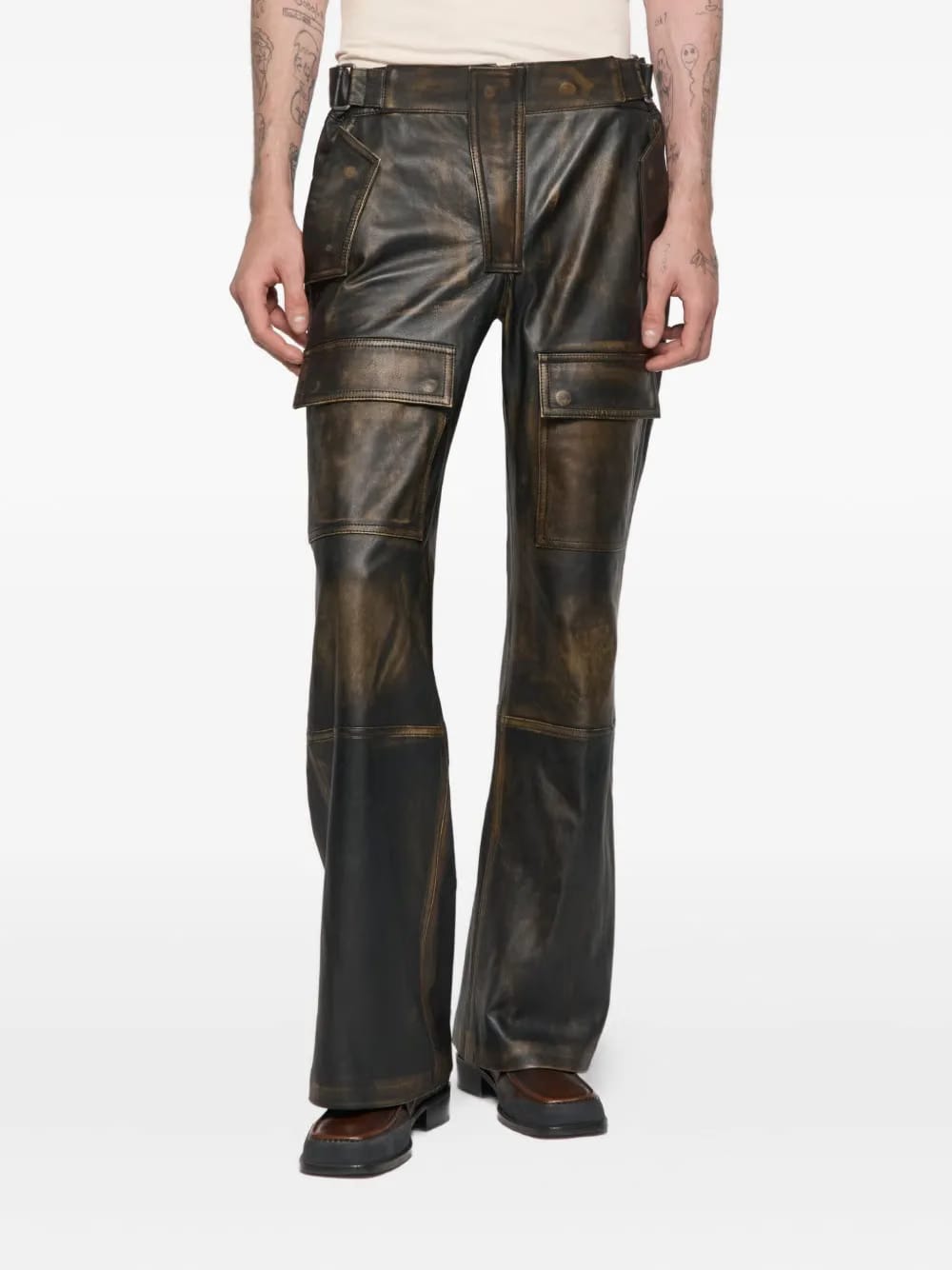 Misbhv Misbhv Leather Moto Cargo Trousers