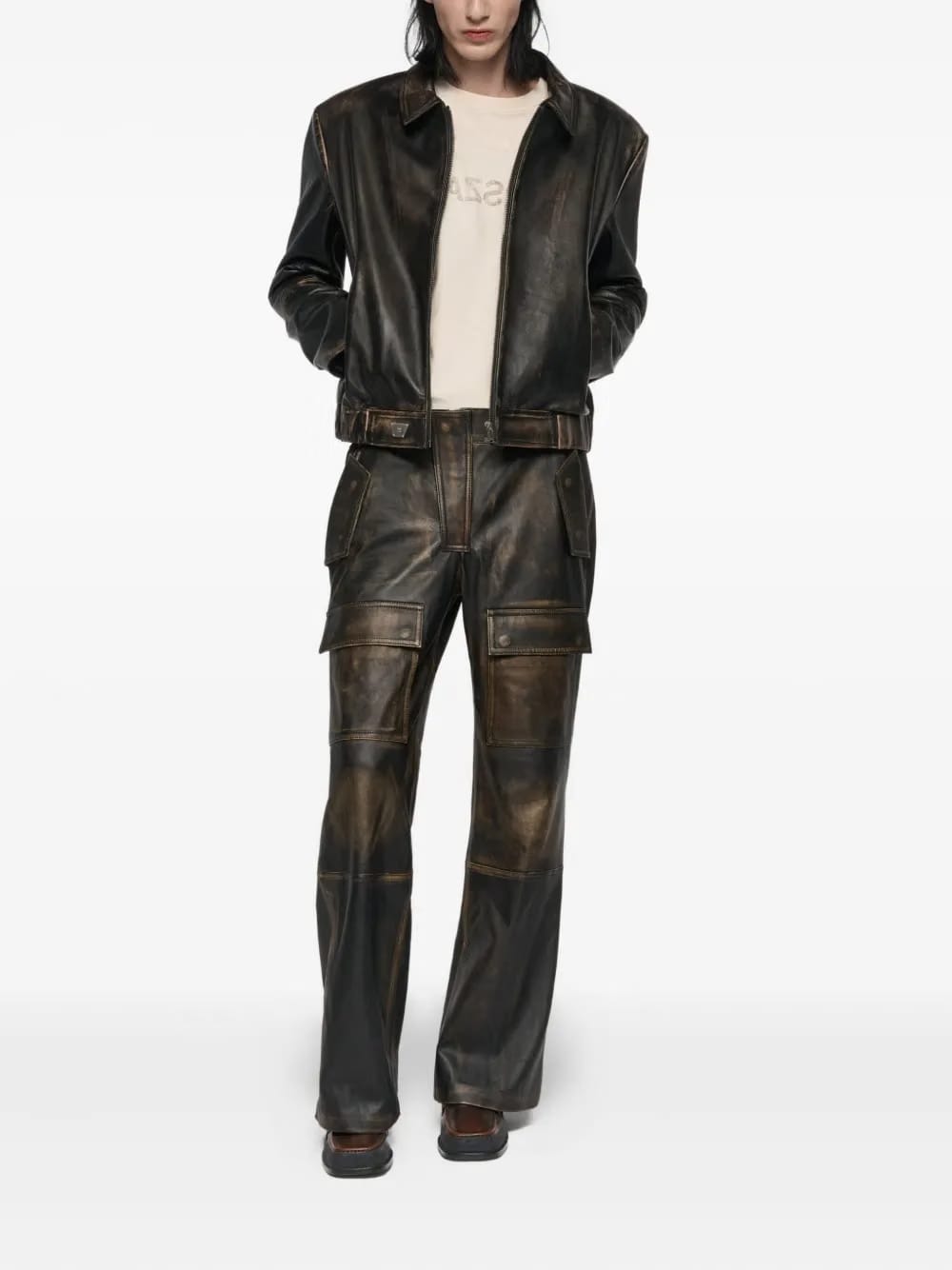 Misbhv Misbhv Leather Moto Cargo Trousers